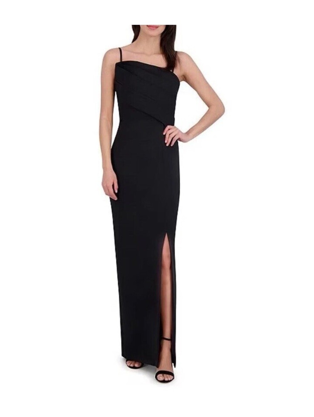 NWT Vince Camuto Origami Draped Neck Sleeveless Gown Strapless‎ Black Size 6